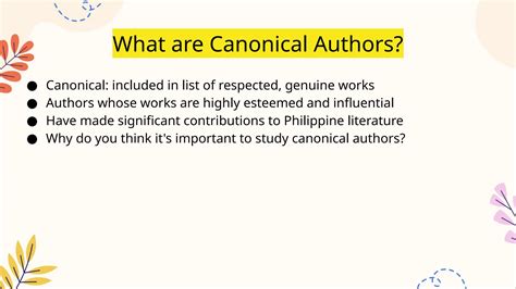 canonical authors in the philippines|Canonical authors PPT.pptx .